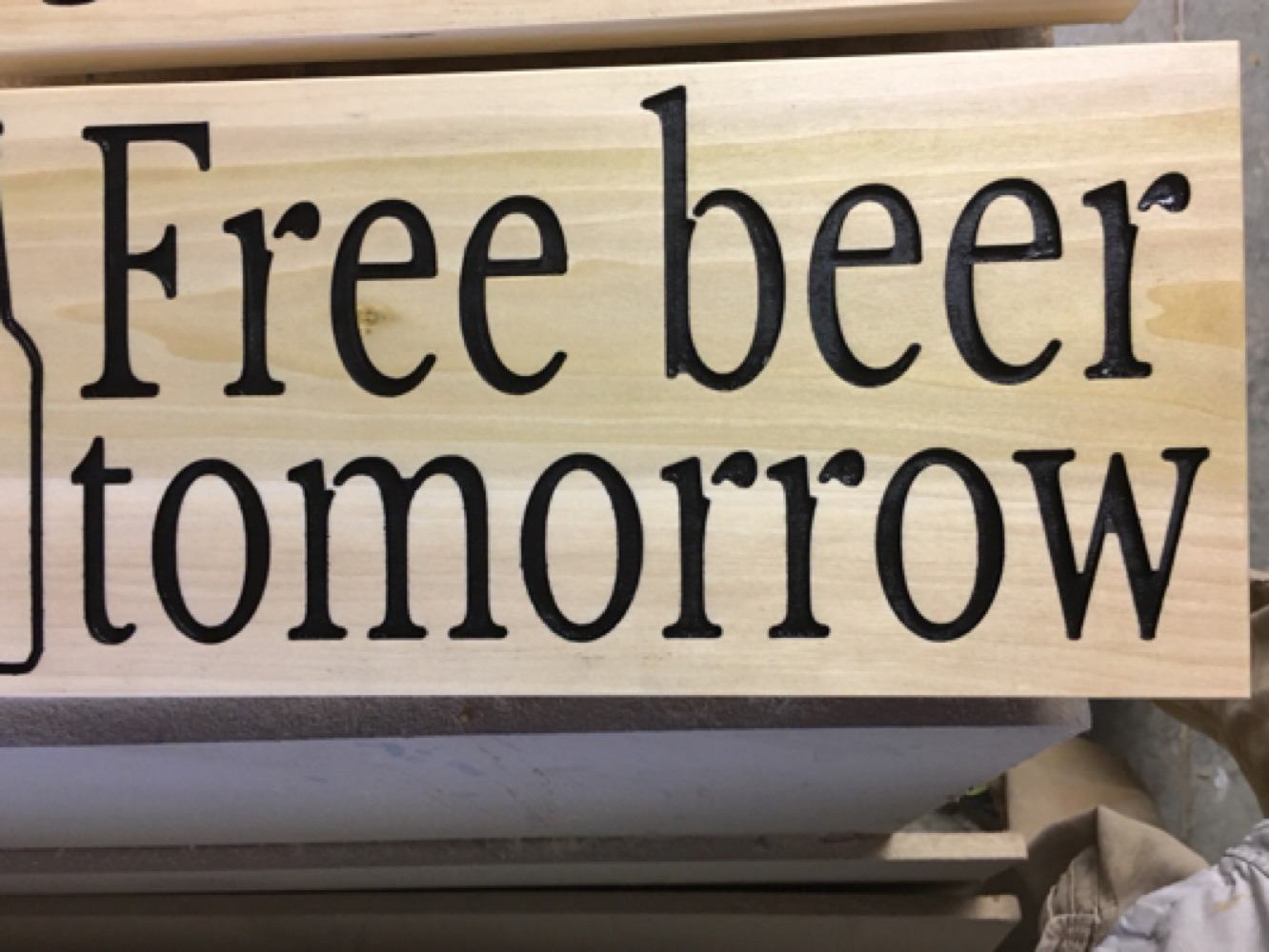 Free Beer Tomorrow Sign Engraved Plaques Signs Free beer tomorrow sign engraved plaques signs