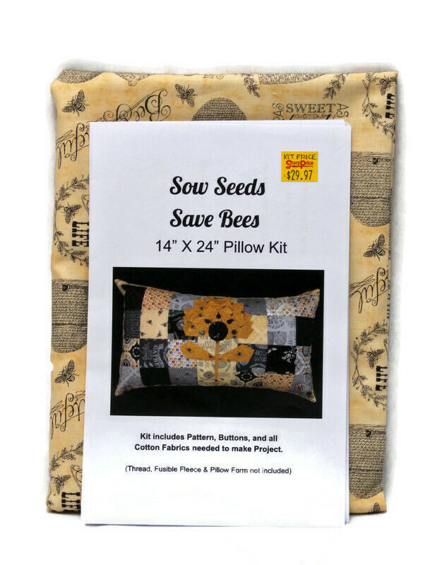 14"x 24" Sow Seeds Save Bees Pillow Kit - Sold by the Kit M543.04 - $29.97