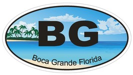Boca Grande Florida Oval Bumper Sticker or Helmet Sticker D1189 - $1.39+
