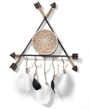 Arrow with Feathers Wall Plaque 3 Interconnecting Arrows 24" High Dream Catcher - $42.56