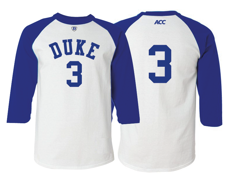 Duke Blue Devils Style Raglan T-Shirt/Jersey Grayson Allen All Sizes XS - XXL - $25.99 - $29.99