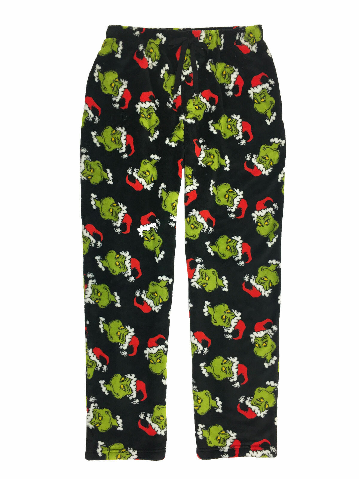 Grinch Pajama Pants Dr. Seuss Santa Hat Christmas Plush Fleece Men's ...