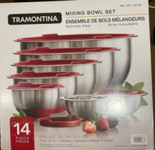 Tramontina 14-piece Stainless Steel Mixing Bowl Set with Lids - $36.63