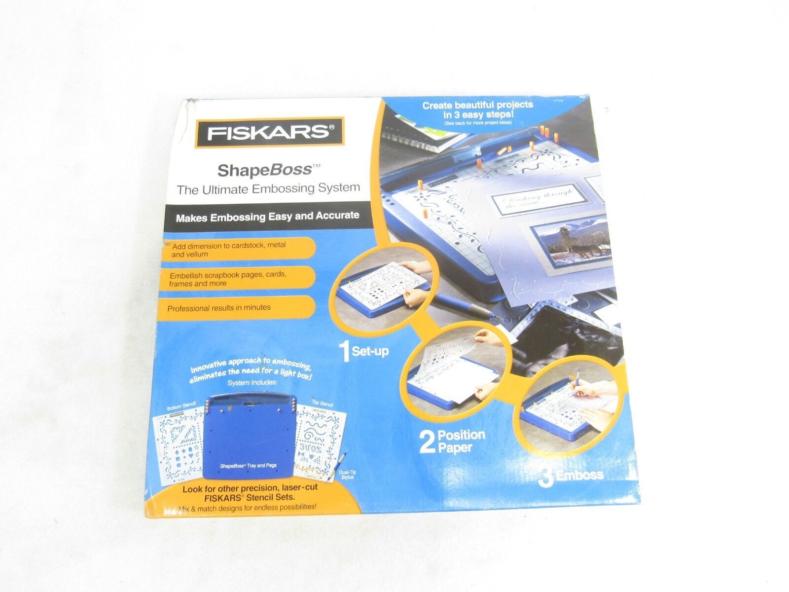 Fiskars ShapeBoss The Ultimate Embossing System Office School Craft 51