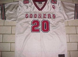 Oklahoma Sooners 20 NCAA Big 12 Playmaker White Crimson Football Jersey L - $59.39