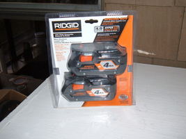 Ridgid 18 Volt Sealed 2-PACK Of 4.0 Amp Hour Hyper LI-ION R840087 Batteries. New - $115.32