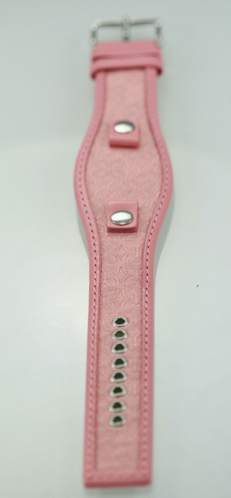 Relic Womens One Piece Pink Canvas/Leather Replacement Wide Cuff Watch