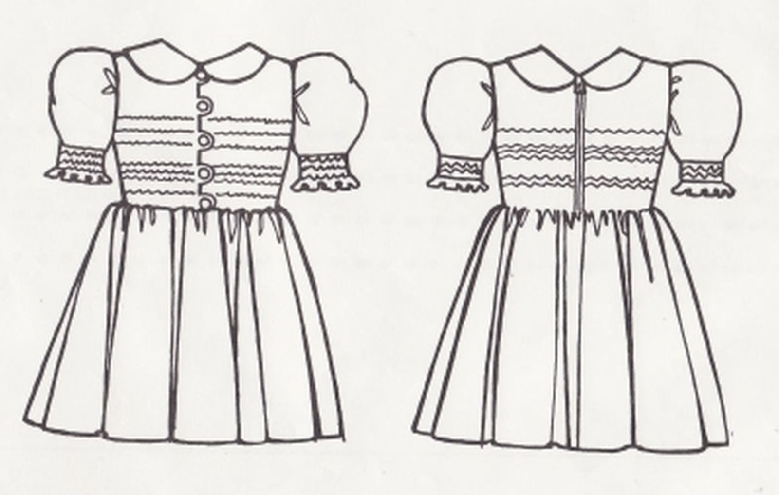 1982 Childs Grace Knott Classic English Smocked Yoke Dress Pattern S4
