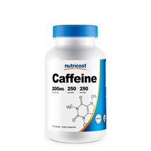 Nutricost Caffeine Pills, 250 Capsules, 250 Servings, 200mg Per Serving - $24.68