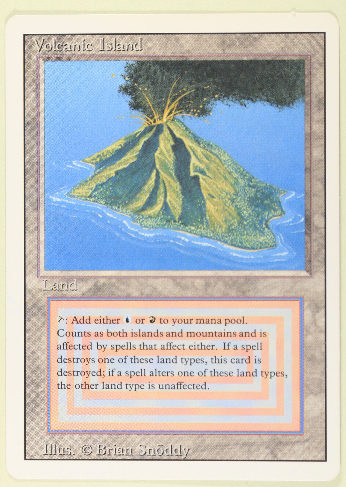 Volcanic Island Revised Magic The Gathering light play Magic The Gathering