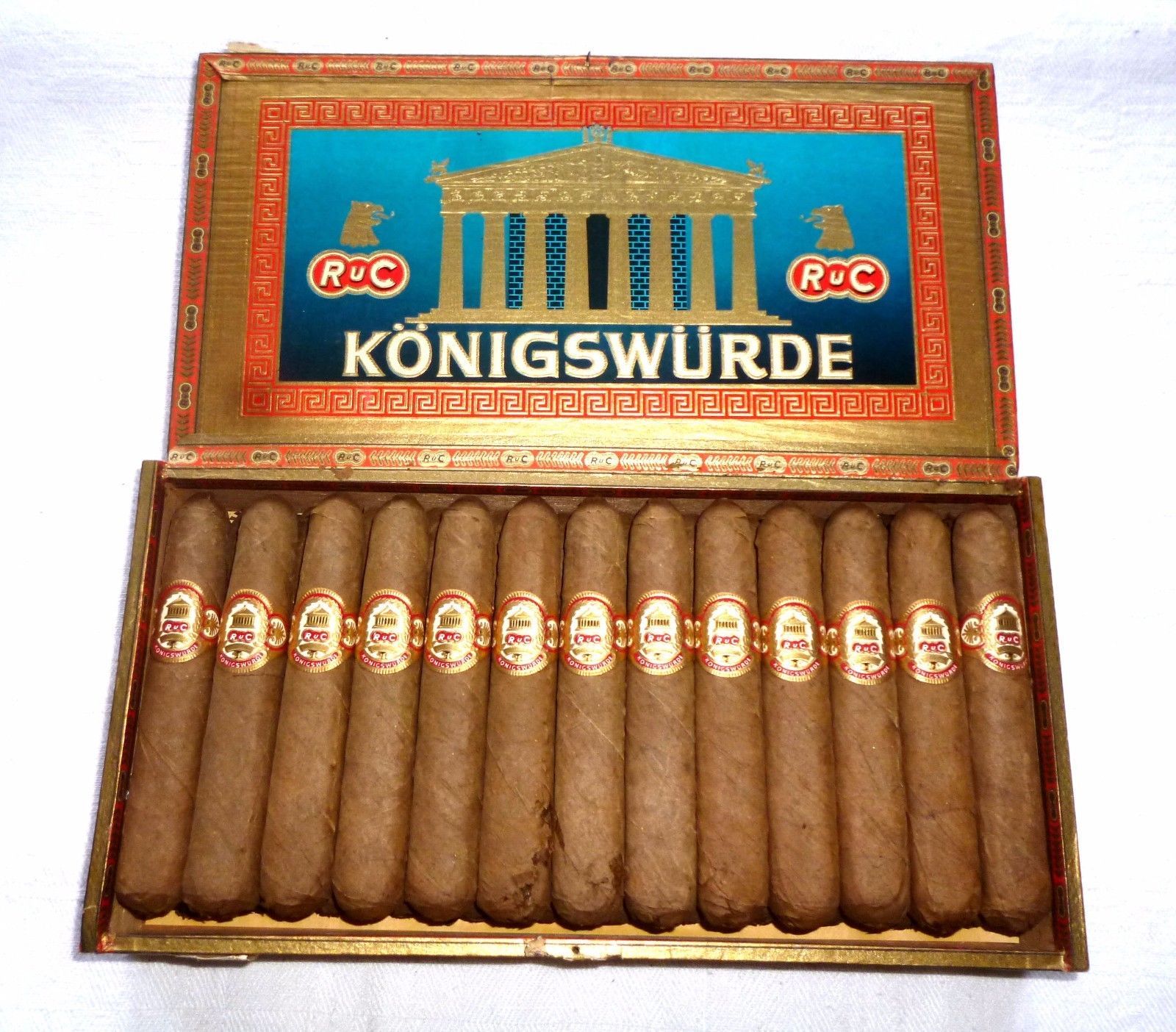 1970s Rinn & Cloos Konigswurde RuC 25 Diplomat Cigars Wooden Box ...