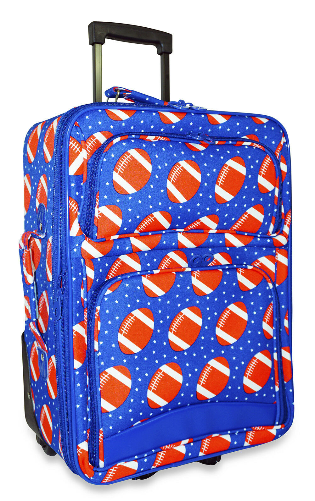 Football Carry On Luggage Suitcase Travel Small Rolling Wheeled Expandable - Luggage