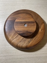 Vintage 70s Teak Lazy Susan Divided Bowl image 4