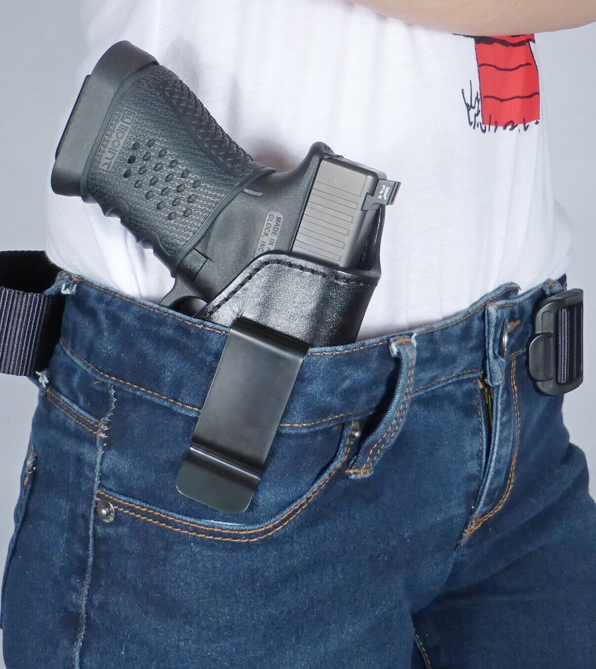 Leather IWB Conceal Carry Holster Fits S&W Bodyguard w/ and without