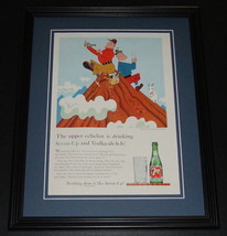 1959 7 Seven Up with Vodka 11x14 Framed ORIGINAL Vintage Advertisement - $49.49