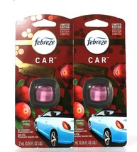 2 Ct Febreze Car Limited Edition Fresh Twist Cranberry Air Freshener Ven... - $17.99