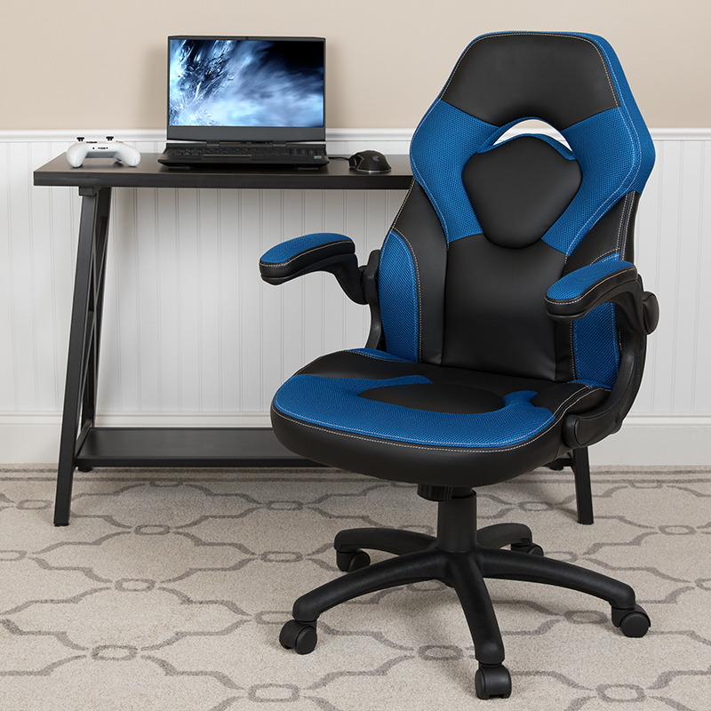 Primary image for Black/Blue Racing Gaming Chair CH-00095-BL-GG
