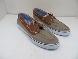 Sperry Top Sider Men&#39;s STS10642 Bahama 2-Eye Boat Shoes Tan/White Size 13M - $47.49