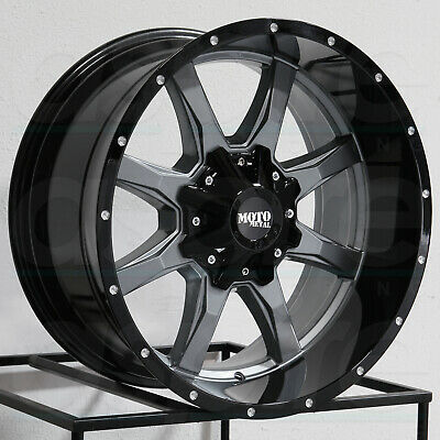 22x10 Moto Metal MO970 8x170 -18 Gunmetal Black Wheels Rims Set(4) - Wheels