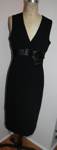 H &amp; M SIZE 8 BLACK WOMENS SATIN BOW SLEEVELESS EVENING FORMAL COCKTAIL D... - $8.91