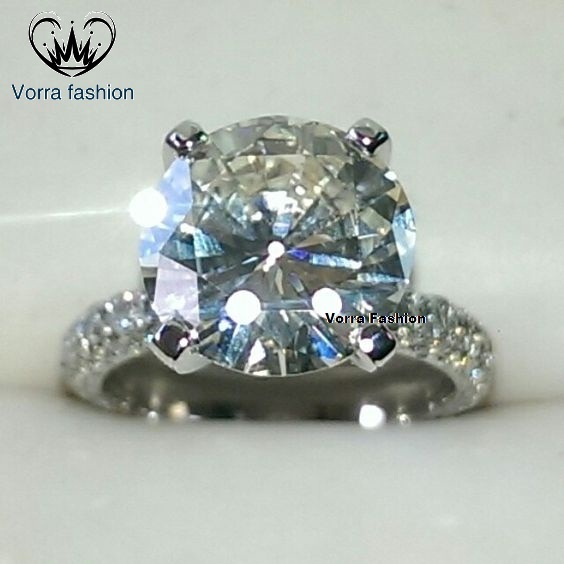 Superb Round Cut 1.22Ct Diamond 14k White Gold Plated 925 Silver ...