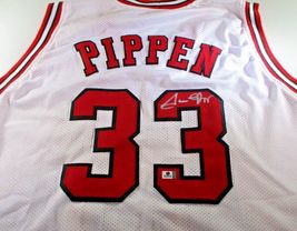 Scottie Pippen / Autographed Chicago Bulls White Custom Basketball Jersey / COA - $309.50