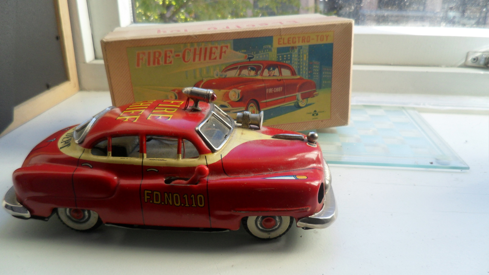 Collectible antique toy Fire Chief Car 1950`s with Original Box. - Other