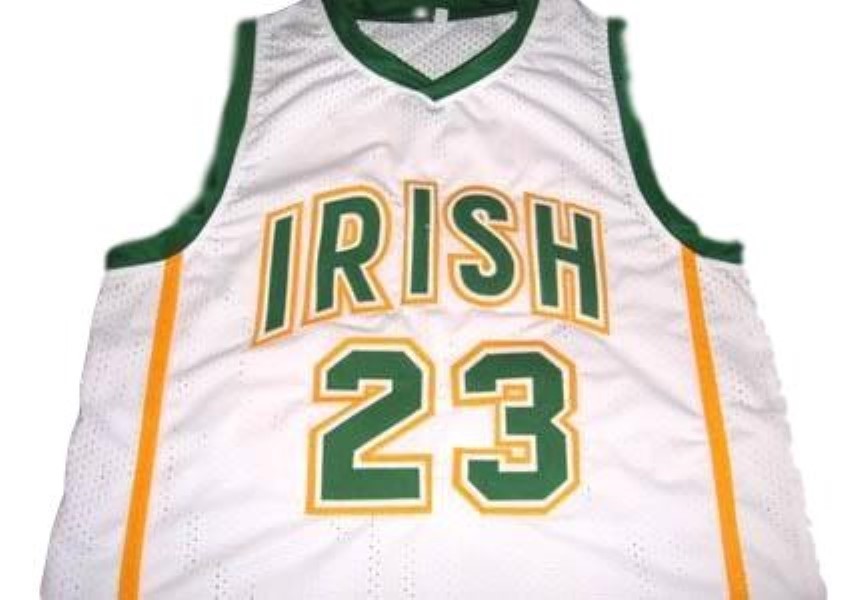 Lebron James 23 Irish High School Custom Basketball Jersey White Any