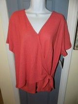 TIME and TRU Wrap Knit Red Top Size 2X Women&#39;s NEW - $23.22