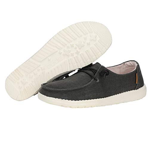Hey Dude Wendy Youth Linen Black Shoe