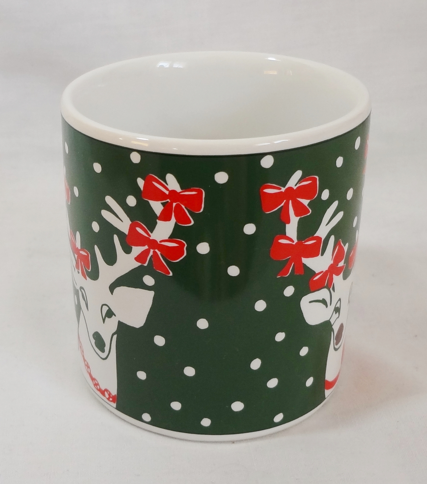 Christmas Reindeer with Bows 10 oz Coffee Mug Cup - Decorative Collectibles