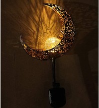 2 Solar Metal Hanging Lantern with Shepherd Hook  -  Brushed Copper Lamps image 1