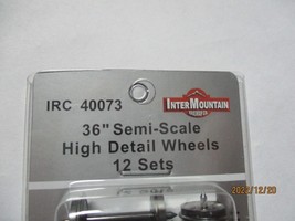 Intermountain #40073 High Detail 36" Semi-Scale Metal Wheels 12 Axles HO Scale image 2
