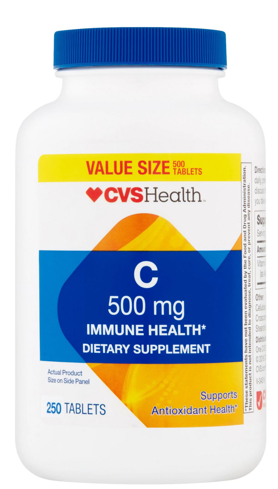 CVS Health Vitamin C Tablets 500mg Full Immune Support Supplement 250