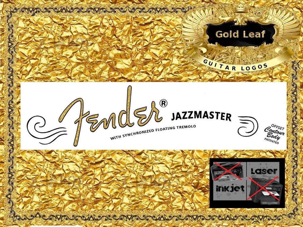 Fender Jazzmaster Guitar Decal Inlay Headstock Sticker Waterslide Logo