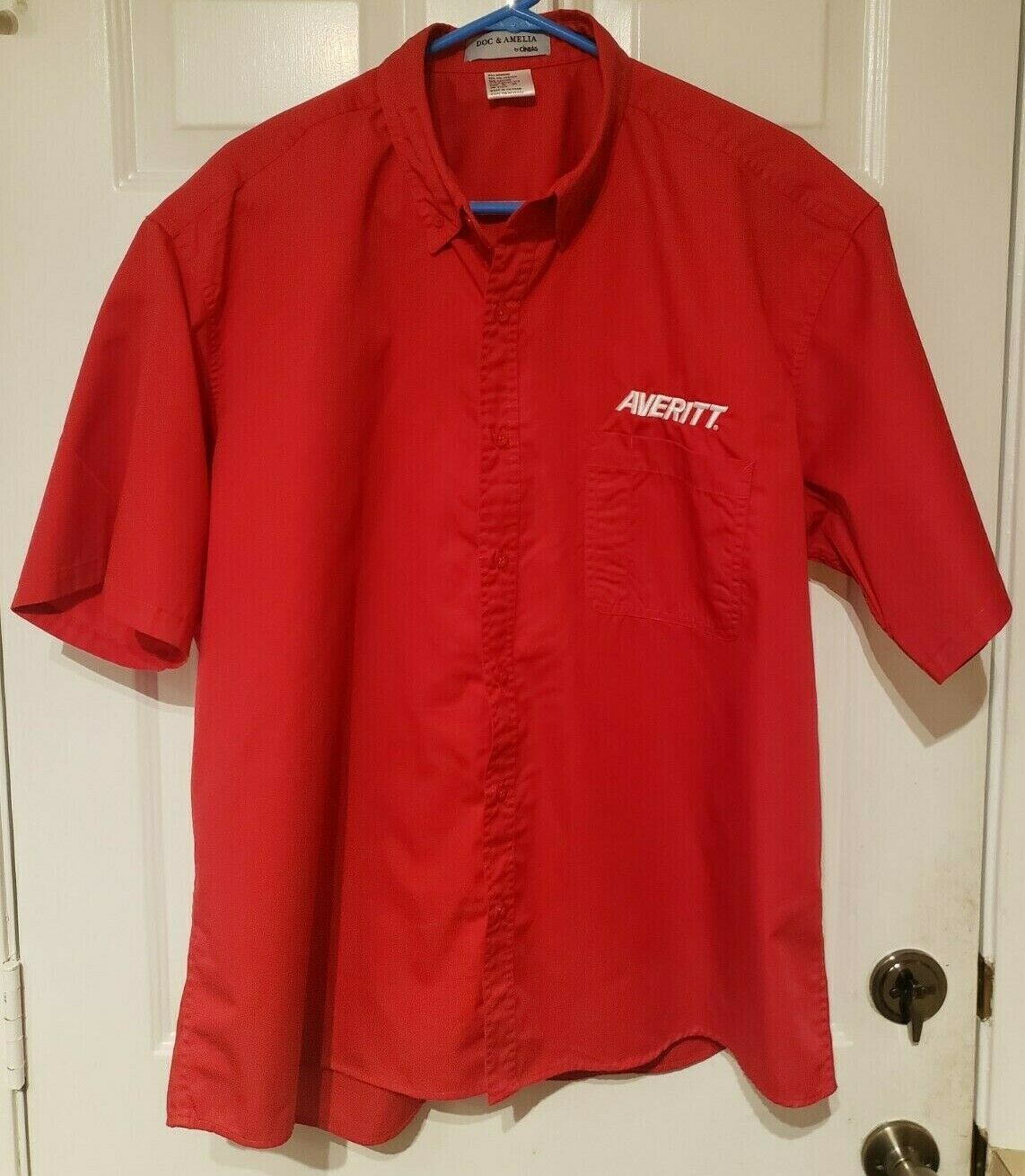 Averitt Express Red Employee Uniform Button Up Shirt Size XL New - Shirts