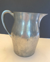WP4 Trademark Pewter By Poole Water Pitcher Taunton Mass 8&quot; tall heavy - $18.50