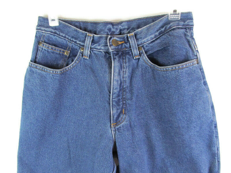 LL Bean Women Flannel Lined Jeans 10 Petite Relaxed Casual Winter Warm ...