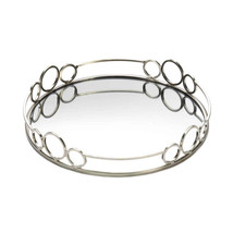 Silver Circles Mirrored Tray - $36.79