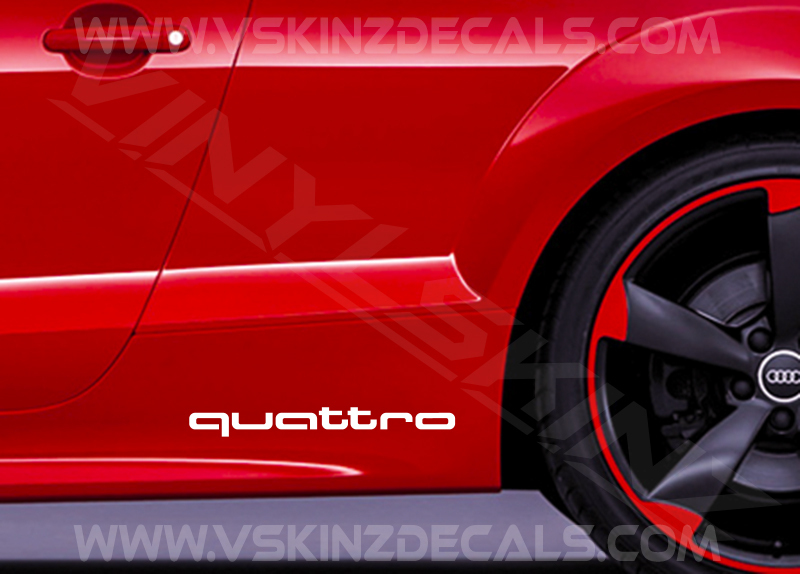 Audi Quattro Premium Cast Skirt Decals Kit Stickers TT RS S3 A4 S4 S5 S6 S-line