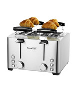 XSD-853953 Geek Chef 1500W 4 Slice Toaster with Warming Rack Stainless S... - $61.82