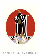 ERTE Monaco 36&quot; x 26.25&quot; Poster 1994 Art Deco Multicolor, Red, Black &amp; W... - $74.25