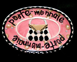 Girlie Girl Porte Monnaie Ceramic Jewelry Plate - $6.99