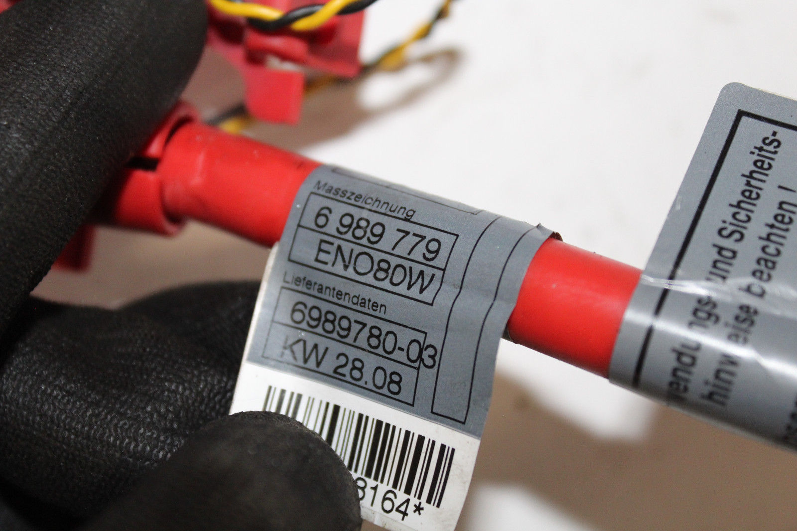 20042010 BMW E60 528 REAR TRUNK BATTERY POSITIVE TERMINAL WIRE CABLE