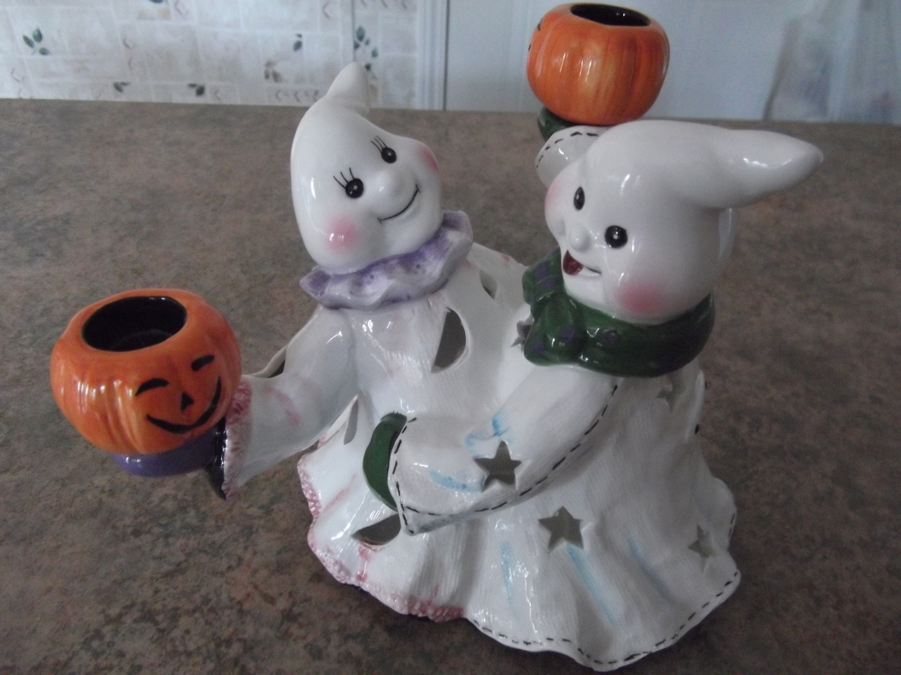 Halloween Ghost Ceramic Candle Holder Candle Holders & Accessories