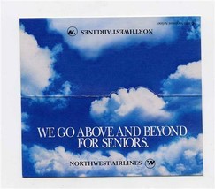 Northwest Airlines We Go Above and Beyond for Seniors Die Cut Card 1989 - $13.86