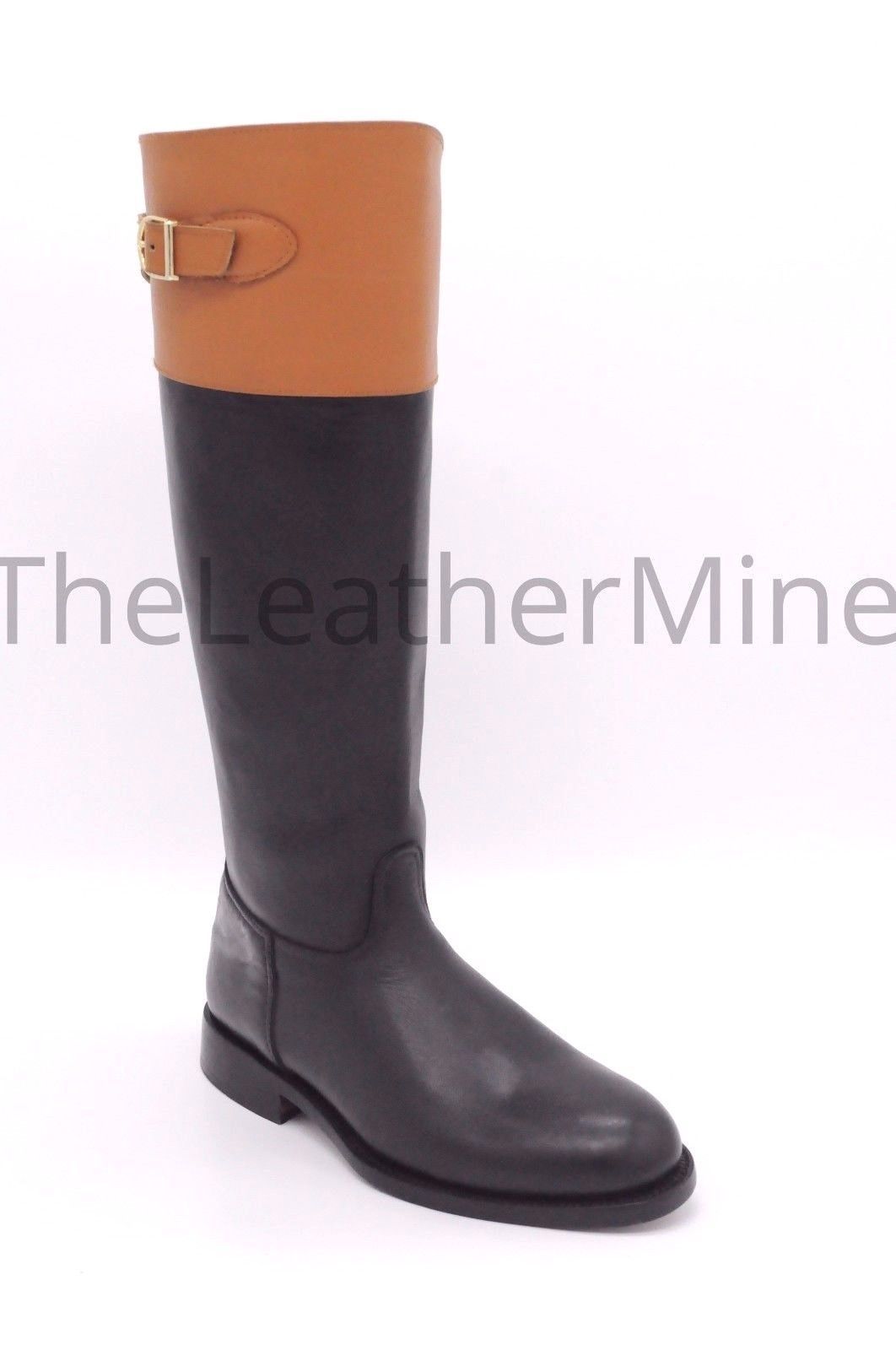 Handmade Leather Riding Boots Men Tall Polo Riding Boots Man Riding