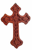 Iconsgr Handmade Wooden Holy Orthodox Religious Wood Carved Wall Cross C... - $24.26