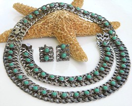 Farfan_mexico_3_piece_sterling_turquoise_necklace_set_parure_1940_thumb200
