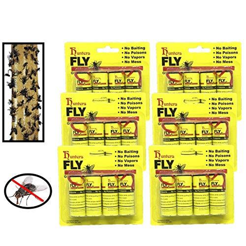 24 PCS Dragon Hunters Fly Trap, Fly Trap Tape, Fly Paper Strips, Fly ...